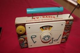 Fisher Price toy vintage TV-Radio