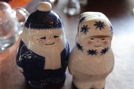 Vintage Porsgrund Norway Snow Children Porcelain Figurines.