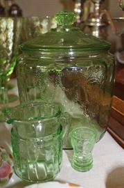 Green depression ware