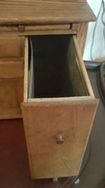 Detailing on salesman sample cabinet 