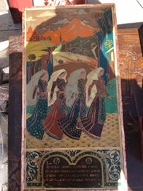 One-Of-A-Kind Extremely Unique and Special Enamel-On-Copper Champleve/Cloissone-Style Armenian Orthodox Memorial For YEGISHE CHARENTS- Armenian Author/Poet/Revolutionary Executed During The Bolshevik Revolution.