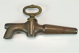 19th Century Antique French Tap/Spout w/ Key-Loop Handle