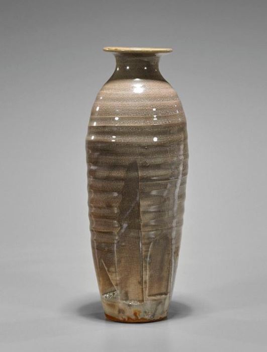 Antique 19th Century Japanese "Sleeve" Vase, Late Edo Period, Height: 11 inches