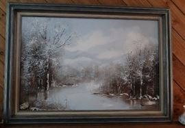 Oil on canvas, Wright