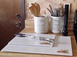 Mint corningware cutting boards - how cool is that?