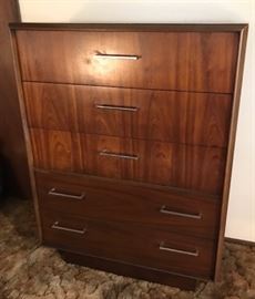 MCM teak chest of drawers - notice the natural  grain of the wood