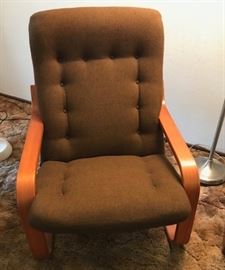 MCM teak bentwood lounge.