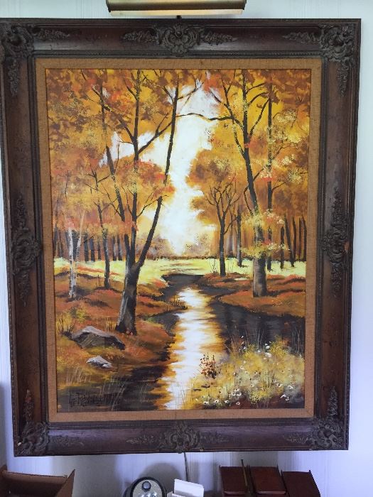 Large oil painting signed "Lee Reynolds"