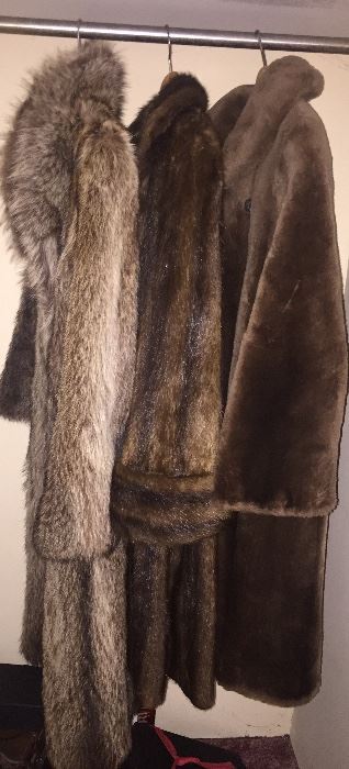 Vintage fur coats.