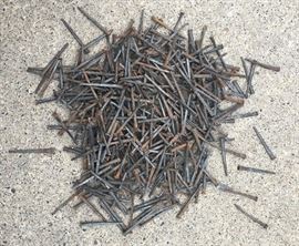 Authentic blacksmith made nails from 1870s perfect for making reclaimed wood furniture!! 