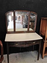 1940s Mahogany Vanity