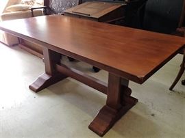 Solid Wood Trestle Table
