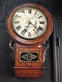 B. Hill & Sons Inlaid Wall Clock