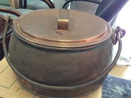 Large Hand Hammered Copper Pot