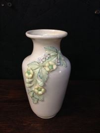 Vintage Belleek Soft Paste Vase with Floral Motif
