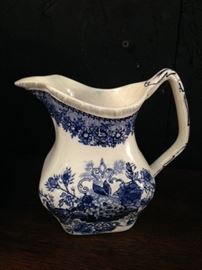 Blue and White Pitcher