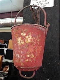 Old Metal Painted Bucket