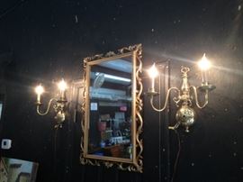 Pair of Vintage Brass Sconces