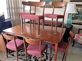 Made in Sweden Mid Century Table and 6 Chairs