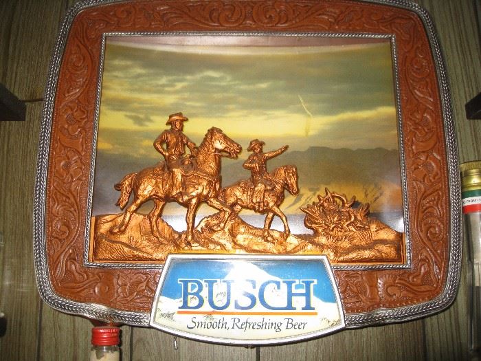 We have (2) of these Busch lighted signs
