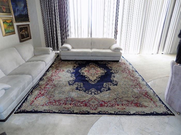 HAND KNOTTED PERSIAN RUG- 12.4" X 9.4" -$300.00
