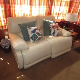 Macy's Leather Love seat Recliner