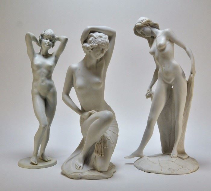 701:  3 Kaiser Porcelain and Italian Figure Grouping