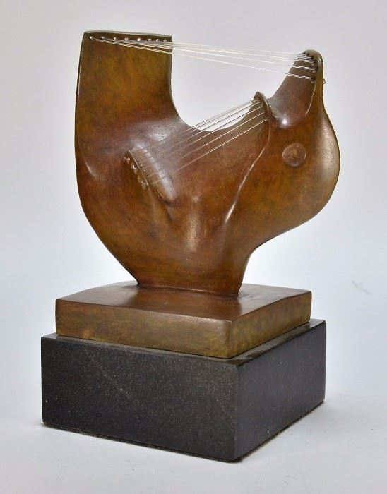 708:  Bronze Sculptured Signed Moore