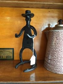 Man made out of Horseshoes