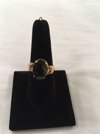 1920's Large Opal ring, 1920's White gold 9 Ct Kunzite, 1920's lemon Citrine, 18k gold cameo pin and earrings, Large 14k clip earrings, 30's large garnet ring, 14k ring with diamonds and tanzanite, 50's 14k gold ring with opals and aqua, 14k gold with Kunzite and diamond.