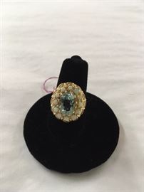 1920's Large Opal ring, 1920's White gold 9 Ct Kunzite, 1920's lemon Citrine, 18k gold cameo pin and earrings, Large 14k clip earrings, 30's large garnet ring, 14k ring with diamonds and tanzanite, 50's 14k gold ring with opals and aqua, 14k gold with Kunzite and diamond.