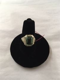 1920's Large Opal ring, 1920's White gold 9 Ct Kunzite, 1920's lemon Citrine, 18k gold cameo pin and earrings, Large 14k clip earrings, 30's large garnet ring, 14k ring with diamonds and tanzanite, 50's 14k gold ring with opals and aqua, 14k gold with Kunzite and diamond.