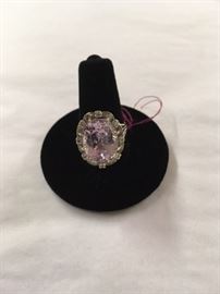 1920's Large Opal ring, 1920's White gold 9 Ct Kunzite, 1920's lemon Citrine,  30's large garnet ring, 14k ring with diamonds and tanzanite, 50's 14k gold ring with opals and aqua, 14k gold with Kunzite and diamond.