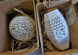 Oriental style swag lamps