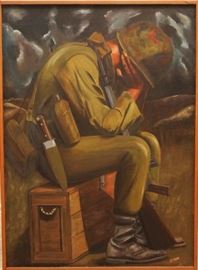 Original Vietnam war painting signed Rethom