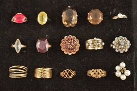 10, 14 and 18k rings