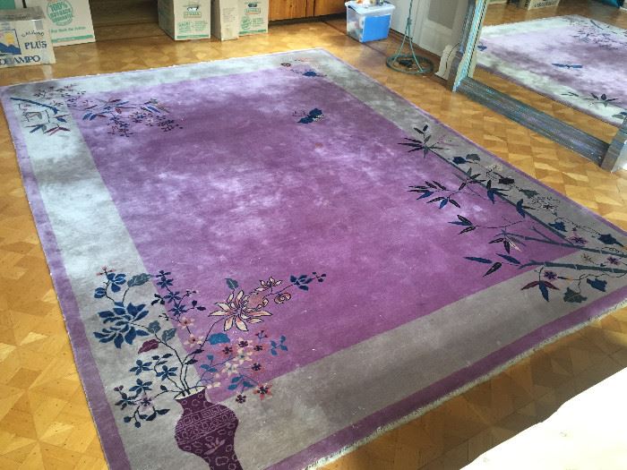 1920's Chinese Art Deco Wool Rug 