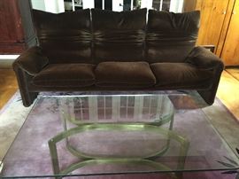 Vintage Maraglunga Three Seater Sofa - This nice and comfortable three-seat sofa “Maralunga” was designed by Vico Magistretti for Cassina in 1973. Maralunga is one of the most famous Italian design sofas, a landmark that has inspired generations of designers and products. It is a very comfortable design with adjustable headrests that can be folded up or down to suit each user. 28.35 in.Hx93.7 in.Wx37.4 in.D