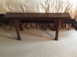 small bench - perfect for the end of your bed.