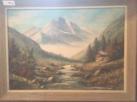 Alps Oil painting