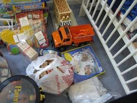 Toys for twins to keep them occupied, entertained and educated - and for collectors a tonka truck