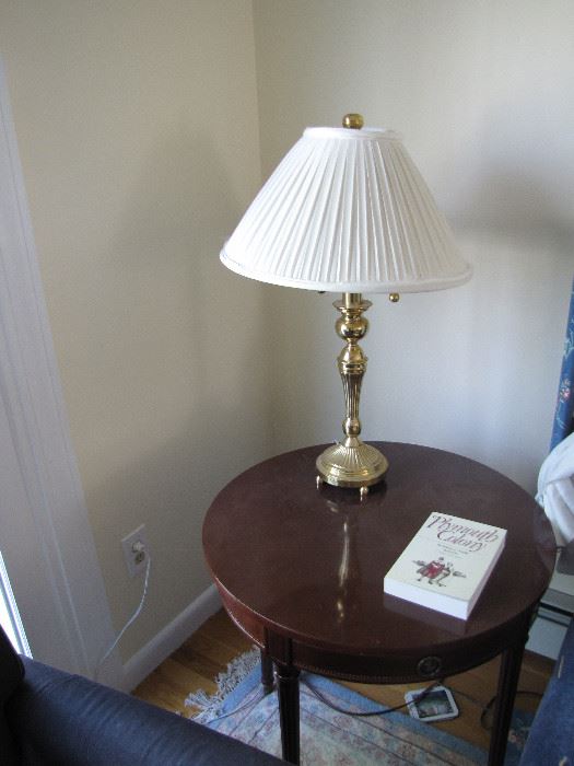 brass lamp for anyplace in the house with "Plymouth County" book - one of many