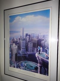 Loyal "Bud" Chapman collection of  18 Infamous Golf Holes, 9 framed, 9 unframed. All Signed  by Artist. 