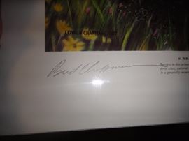 Loyal "Bud" Chapman collection of  18 Infamous Golf Holes, 9 framed, 9 unframed. All Signed  by Artist. 