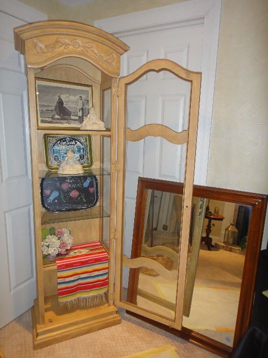 Curio Cabinet, large mirror
