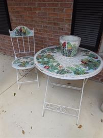 mosaic table w/ chair