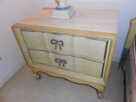 marble top nightstand - american of martinsville