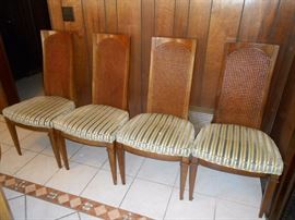 cane back dining chairs