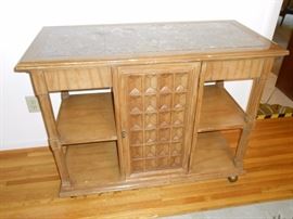 bar cart w/ marble top - american of martinsville