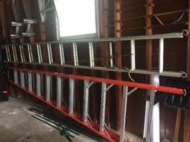 Werner 12' fiberglass stepladder                                                      24' aluminum stepladder